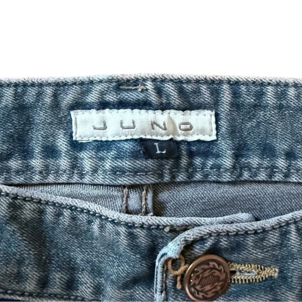 Juno | Mid Rise Flare Jeans with Natural Fading | Sz L